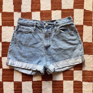 High Rise Jean Shorts